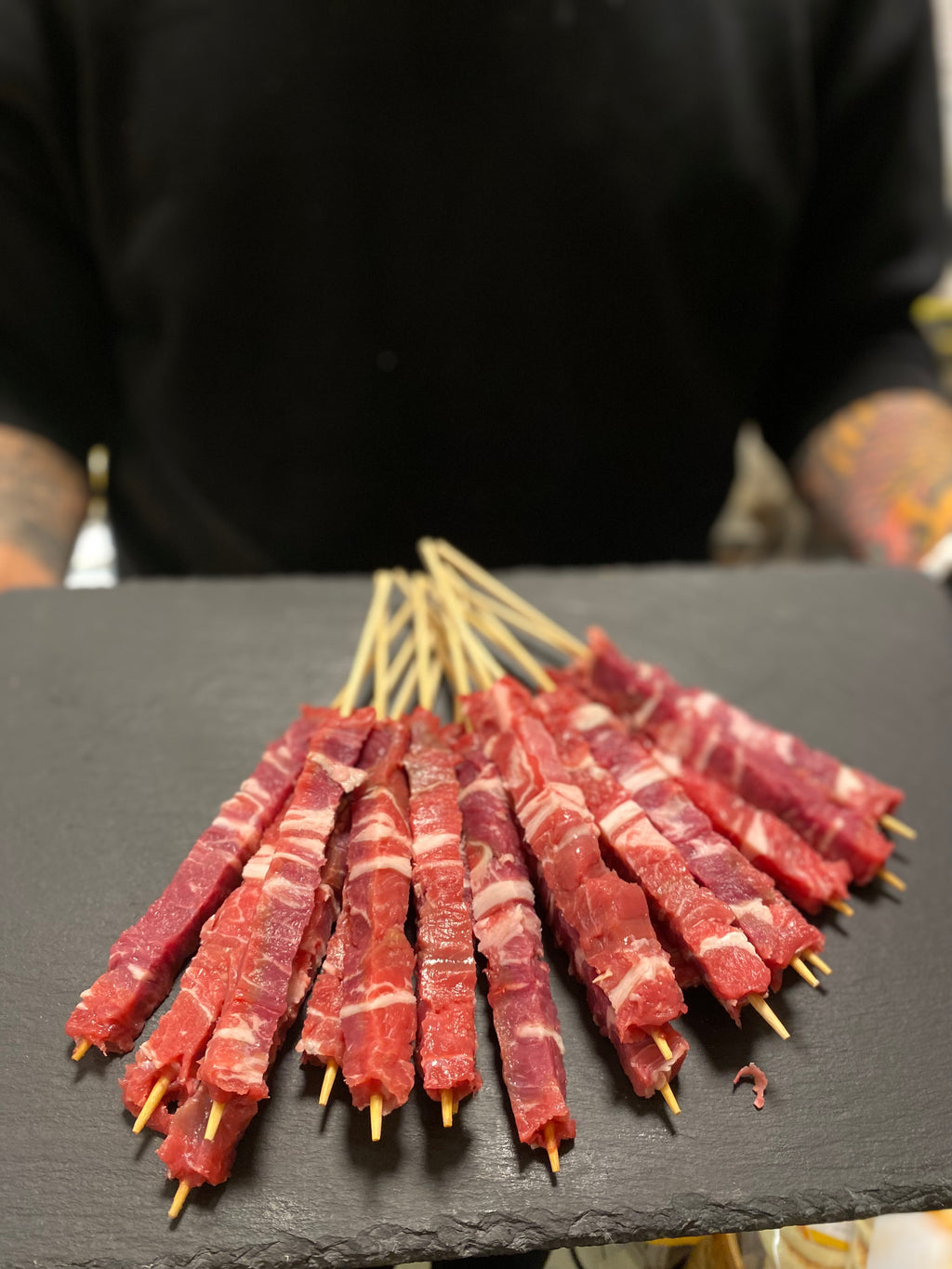 Arrosticini di pecora allevata in Italia