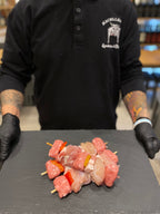 Spiedini di carne con verdure