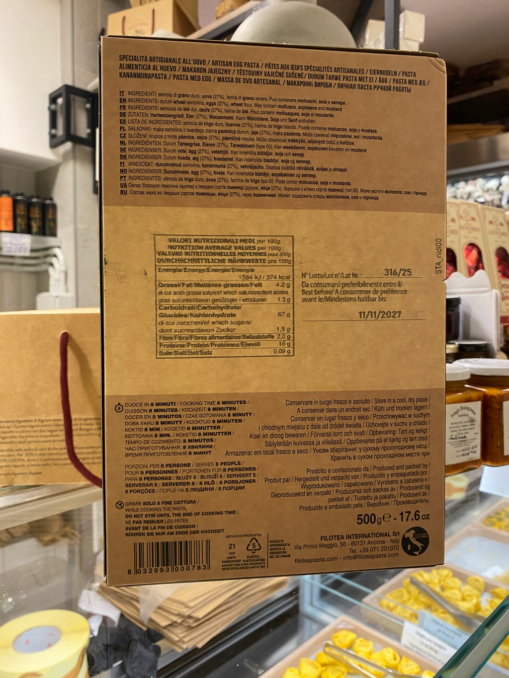 PAPPARDELLE all’uovo FILOTEA 500 gr