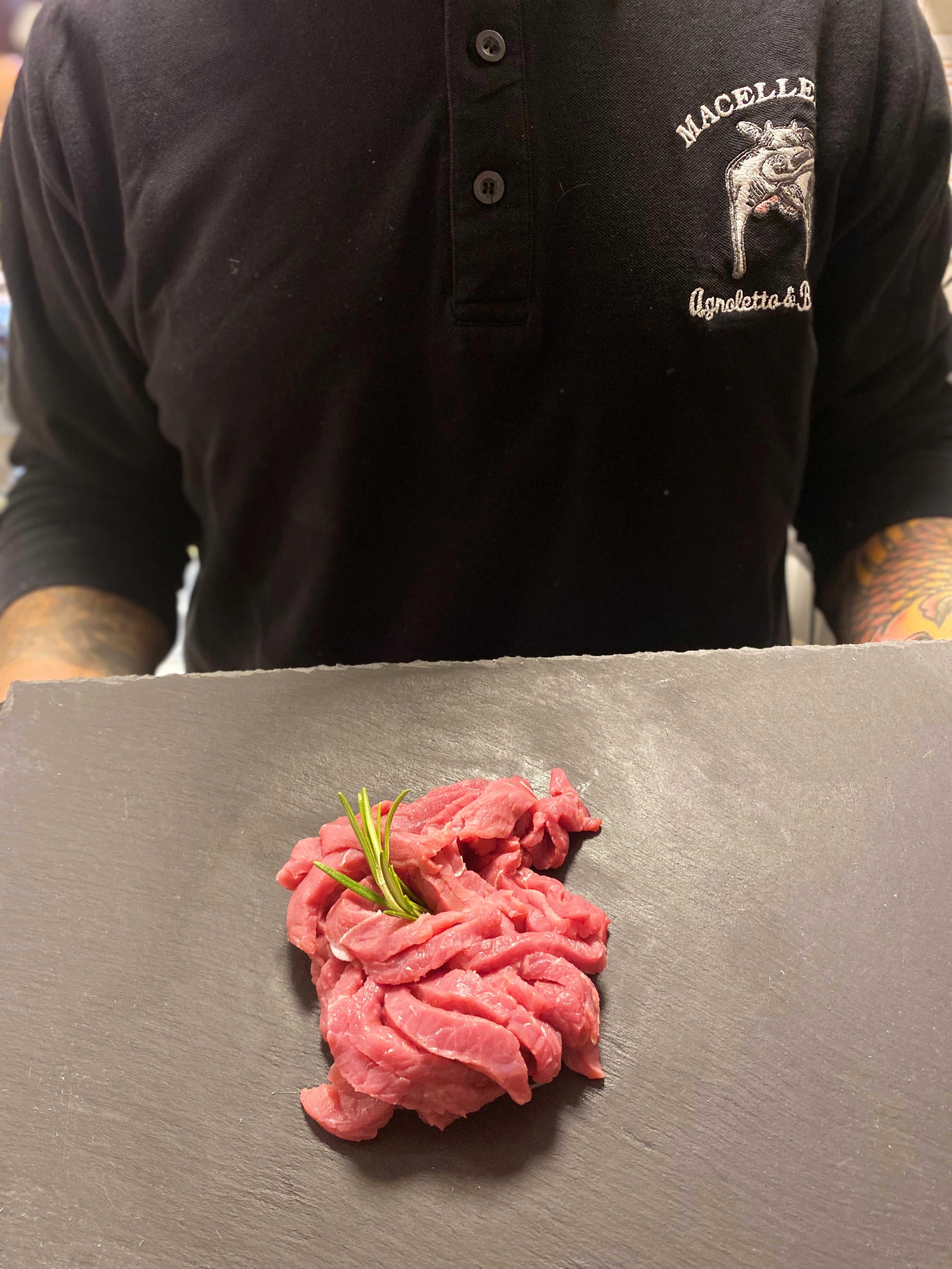 "Straccetti" di carne rossa Fassona