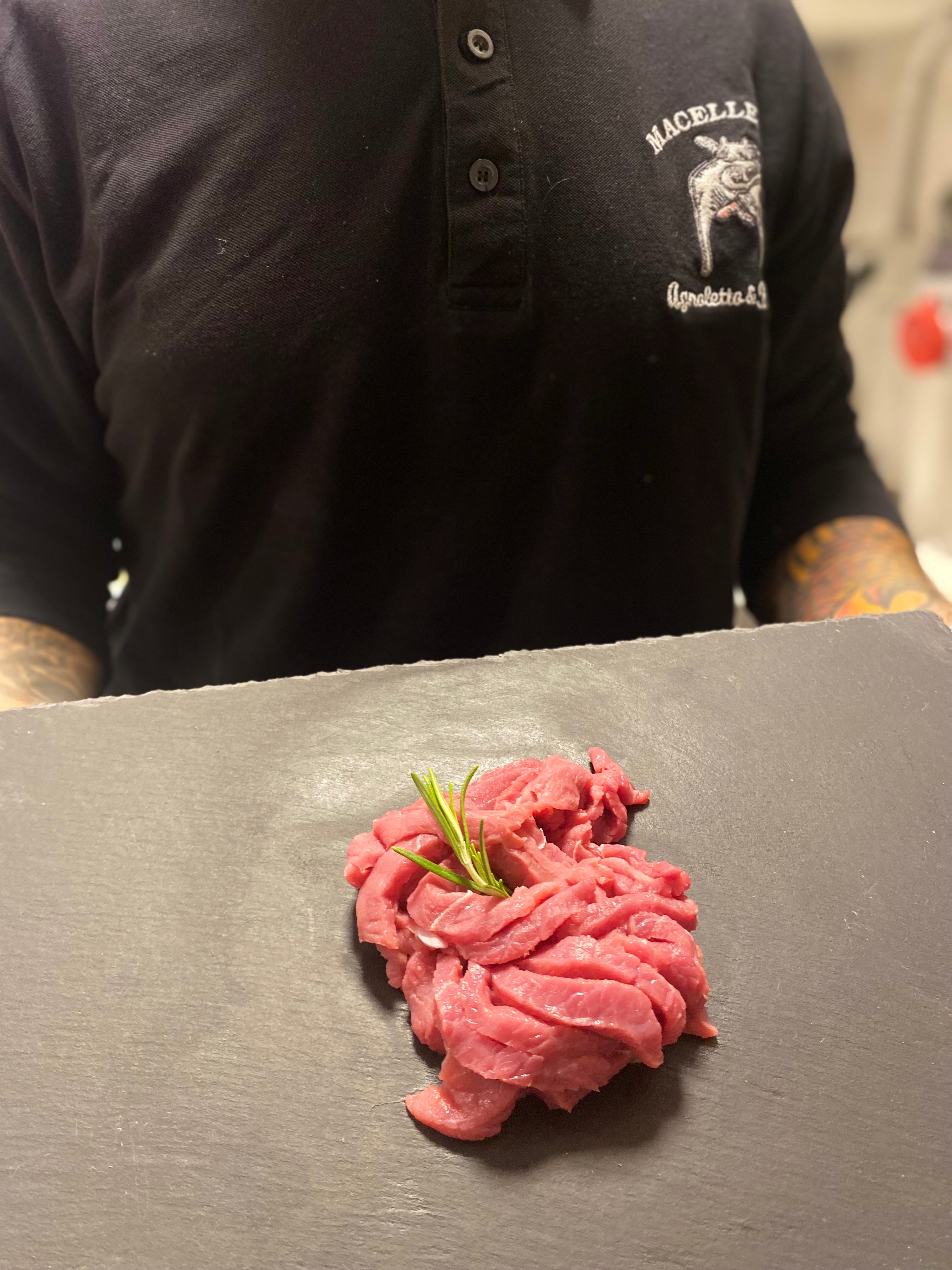 "Straccetti" di carne rossa Fassona