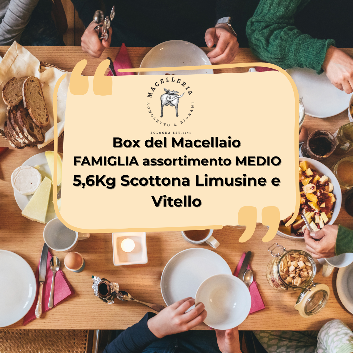 Box selezione del Macellaio FAMIGLIA MEDIA 5,6 kg Scottona Limusine e Vitello e Pollo