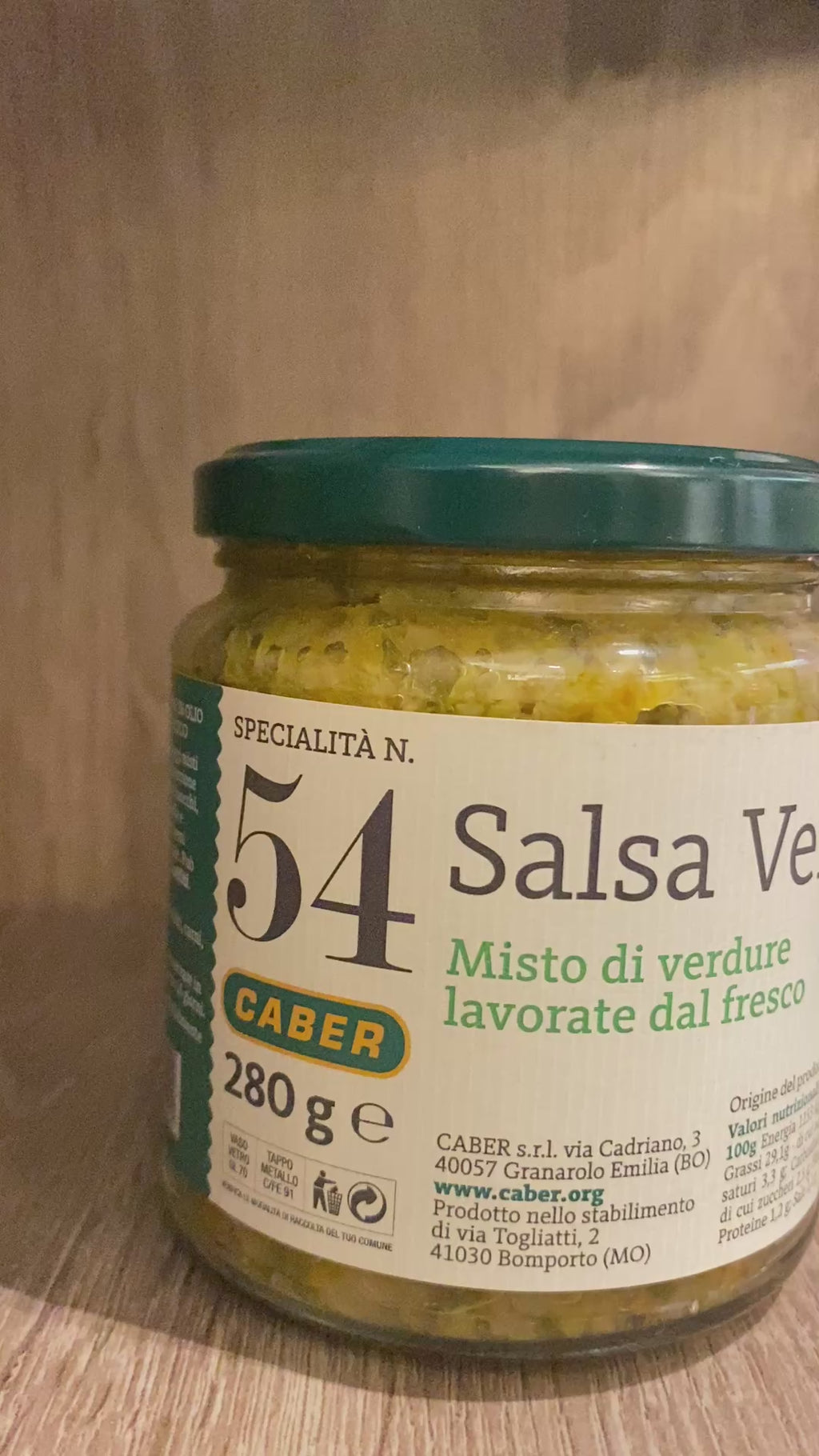 SALSA VERDE selezione CABER per ARROSTI, BOLLITI E BRUSCHETTE