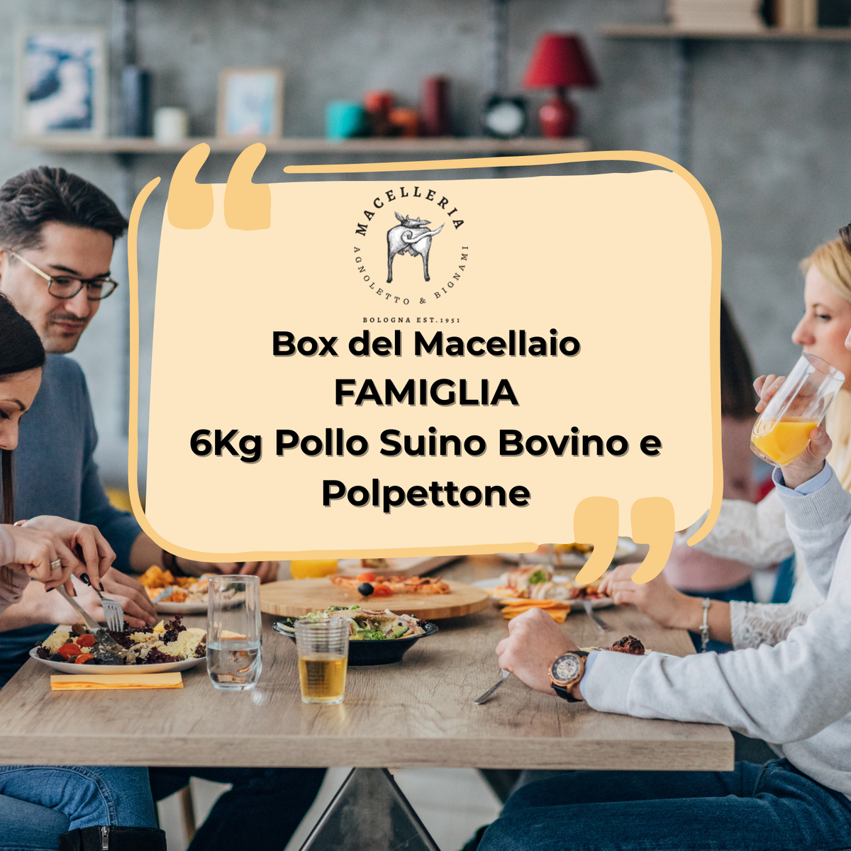 La BOX FAMIGLIA MEDIA Pollo Suino e Bovino
